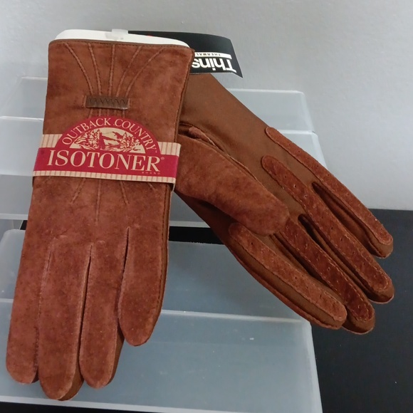 Isotoner NWT Suede Outback Country Gloves - Picture 1 of 7